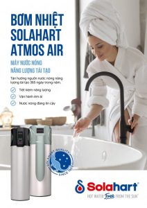 Máy bơm nhiệt Solahart Atmos Air máy nước nóng năng lượng tái tạo.