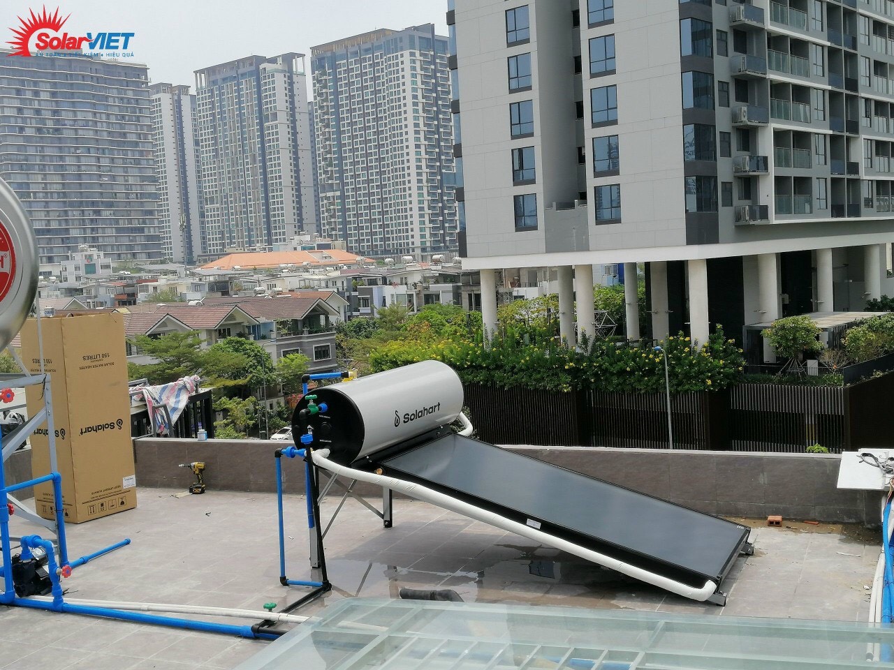 solahart 150l mái bằng